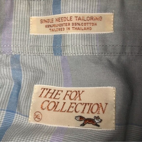 The Fox Collection Men’s Single Needle Short Sleeve Button Up Shirt Gray Size XL - Picture 5 of 5